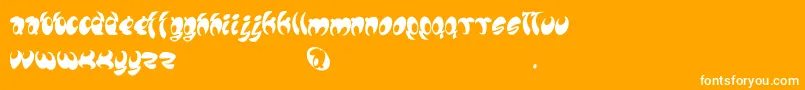 フォントLomax – オレンジの背景に白い文字