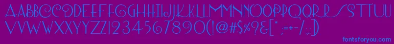 Lombard Bold Font – Blue Fonts on Purple Background