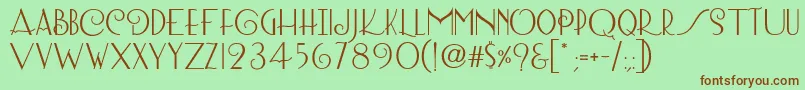 Lombard Bold Font – Brown Fonts on Green Background