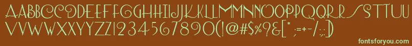 Lombard Bold Font – Green Fonts on Brown Background