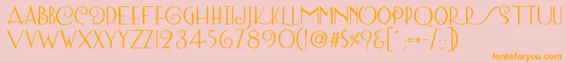 Lombard Bold Font – Orange Fonts on Pink Background