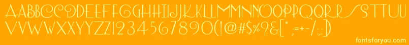 Lombard Bold Font – Yellow Fonts on Orange Background