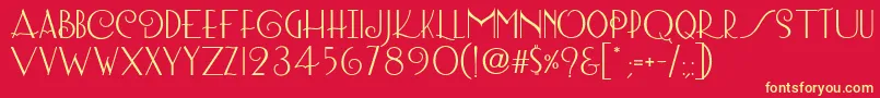 Lombard Bold Font – Yellow Fonts on Red Background