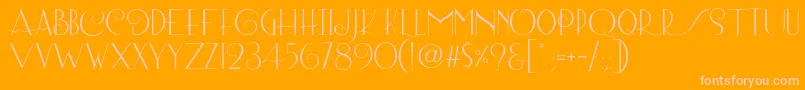 fuente Lombard Regular – Fuentes Rosadas Sobre Fondo Naranja