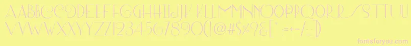 Lombard Regular Font – Pink Fonts on Yellow Background