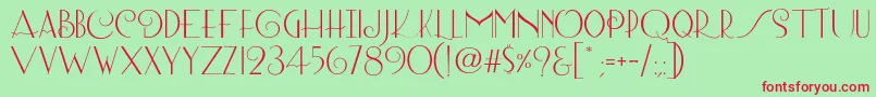 Lombard Regular Font – Red Fonts on Green Background