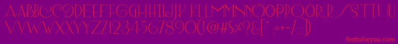 Lombard Regular Font – Red Fonts on Purple Background