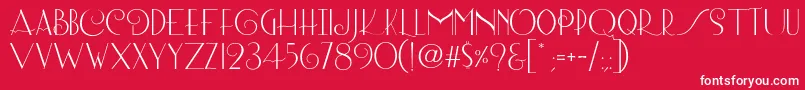 Lombard Regular Font – White Fonts on Red Background