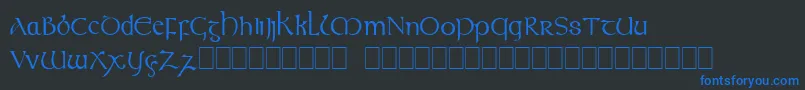 Celtic Font – Blue Fonts on Black Background