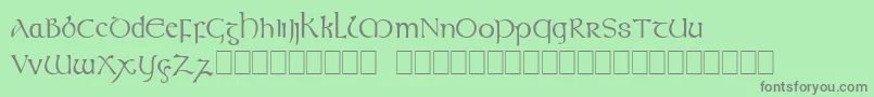 Celtic Font – Gray Fonts on Green Background