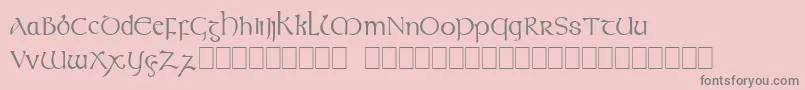 Celtic Font – Gray Fonts on Pink Background