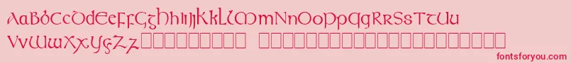 Celtic Font – Red Fonts on Pink Background