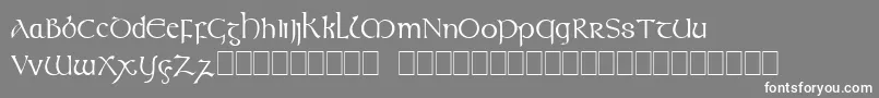 フォントCeltic – 灰色の背景に白い文字