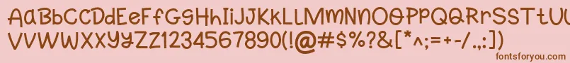 Lompo Font – Brown Fonts on Pink Background