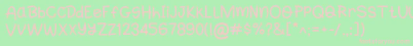 Lompo Font – Pink Fonts on Green Background