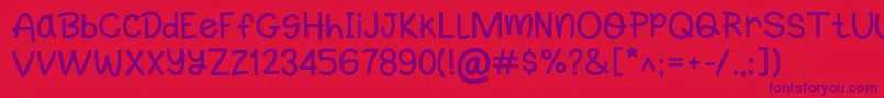 Шрифт Lompo – фиолетовые шрифты на красном фоне
