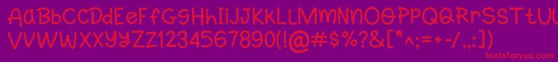 Lompo Font – Red Fonts on Purple Background