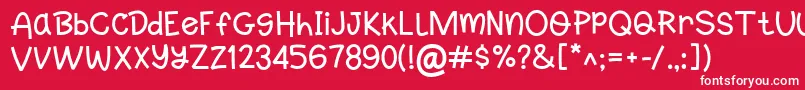 Lompo Font – White Fonts on Red Background