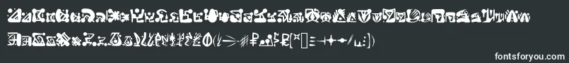 フォントLomtrian – 黒い背景に白い文字