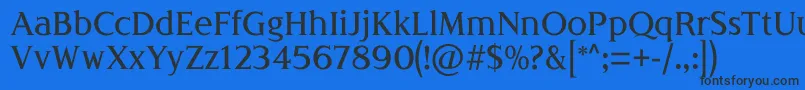 フォントLondiniaMedium – 黒い文字の青い背景