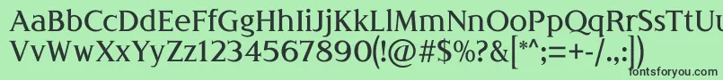 フォントLondiniaMedium – 緑の背景に黒い文字