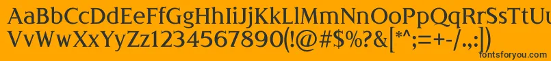 LondiniaMedium-fontti – mustat fontit oranssilla taustalla