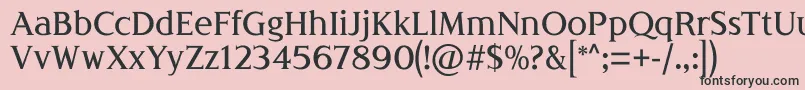 フォントLondiniaMedium – ピンクの背景に黒い文字