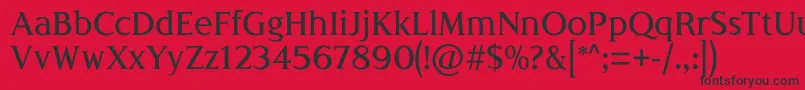 LondiniaMedium-Schriftart – Schwarze Schriften auf rotem Hintergrund