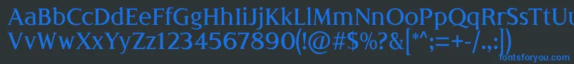 Шрифт LondiniaMedium – синие шрифты на чёрном фоне