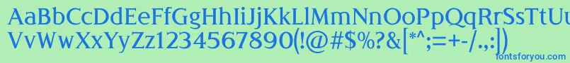 LondiniaMedium Font – Blue Fonts on Green Background