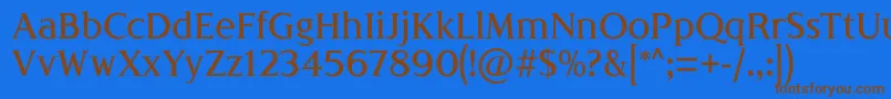 Шрифт LondiniaMedium – коричневые шрифты на синем фоне