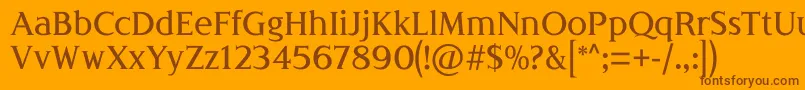 LondiniaMedium Font – Brown Fonts on Orange Background