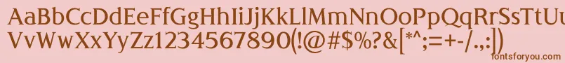 LondiniaMedium Font – Brown Fonts on Pink Background