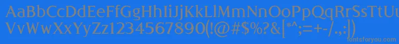 LondiniaMedium-Schriftart – Graue Schriften auf blauem Hintergrund