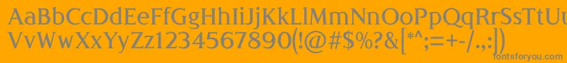 LondiniaMedium Font – Gray Fonts on Orange Background
