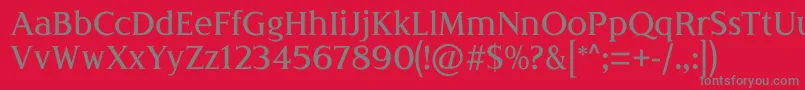 Шрифт LondiniaMedium – серые шрифты на красном фоне