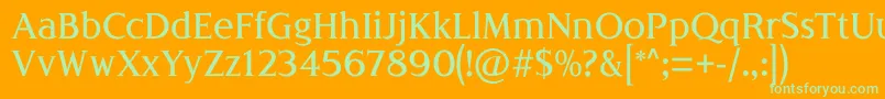 LondiniaMedium Font – Green Fonts on Orange Background