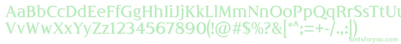 LondiniaMedium-fontti – vihreät fontit valkoisella taustalla