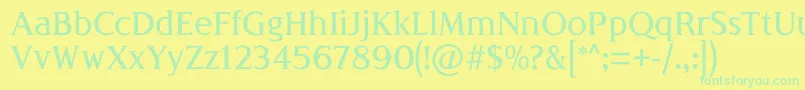 LondiniaMedium Font – Green Fonts on Yellow Background