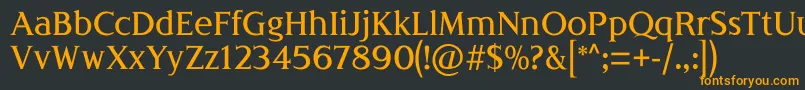 LondiniaMedium Font – Orange Fonts on Black Background