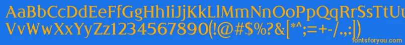 Шрифт LondiniaMedium – оранжевые шрифты на синем фоне