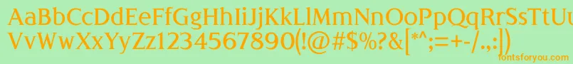 LondiniaMedium Font – Orange Fonts on Green Background