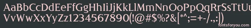 Шрифт LondiniaMedium – розовые шрифты на чёрном фоне