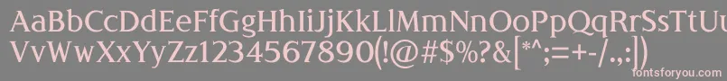 Шрифт LondiniaMedium – розовые шрифты на сером фоне