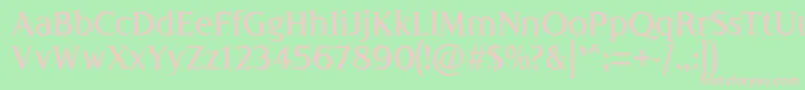 フォントLondiniaMedium – 緑の背景にピンクのフォント