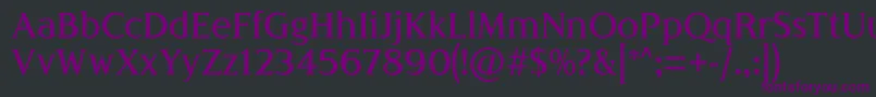 Шрифт LondiniaMedium – фиолетовые шрифты на чёрном фоне