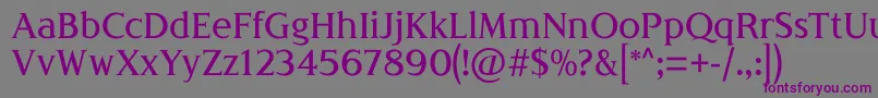 LondiniaMedium-fontti – violetit fontit harmaalla taustalla