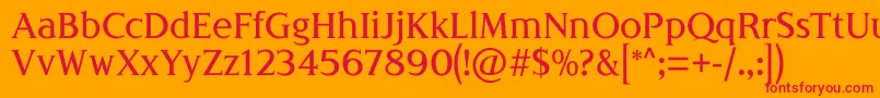 Шрифт LondiniaMedium – красные шрифты на оранжевом фоне