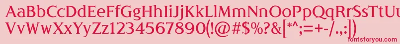 LondiniaMedium-Schriftart – Rote Schriften auf rosa Hintergrund