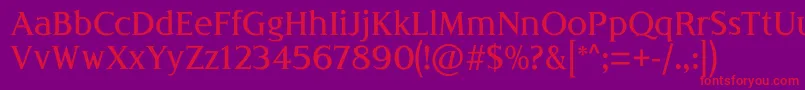 LondiniaMedium Font – Red Fonts on Purple Background